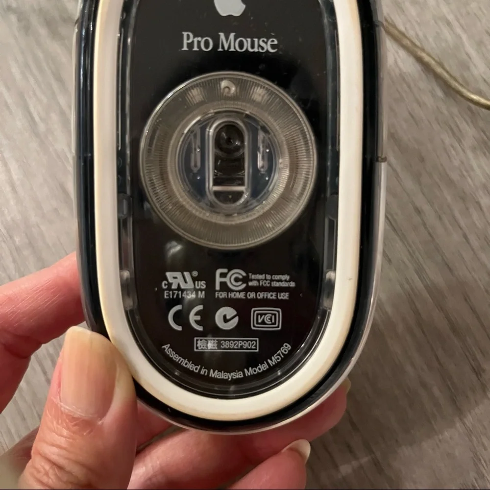 Rare Apple Pro Clear Black Mouse